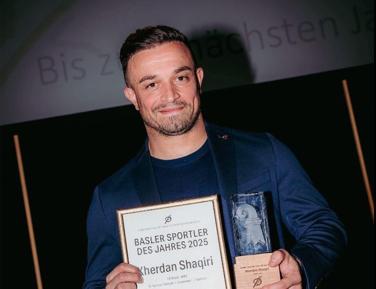 Xherdan Shaqiri shpallet sportisti i vitit 2025 nga qyteti i Bazelit