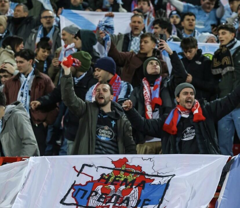 Skandal/ Tifozët spanjoll shpalosin në Beograd hartën e Kosovës me flamur të Serbisë në ndeshjen e Europa League