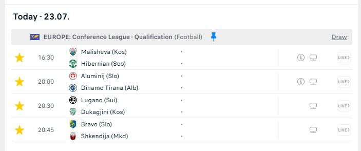 Skuadrat shqiptare sonte në aksion në garat e UEFA-s
