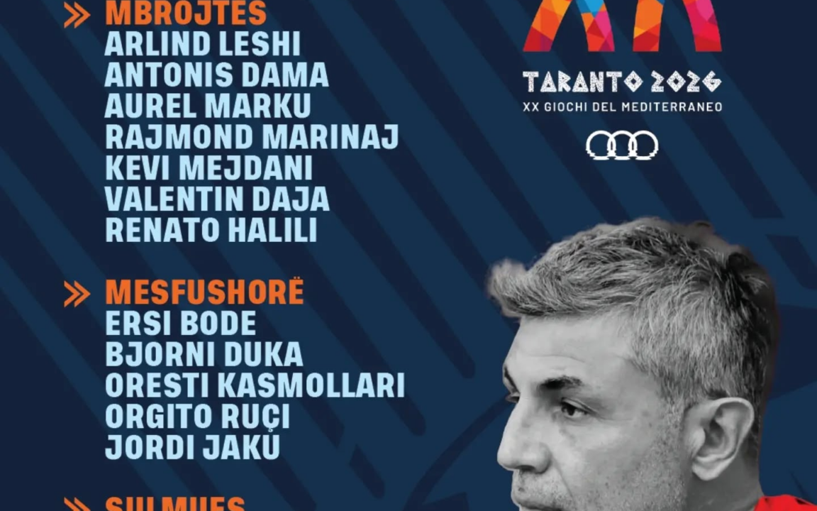 Alban Bushi publikon listën e lojtarëve për Lojërat Mesdhetare “Taranto 2026”